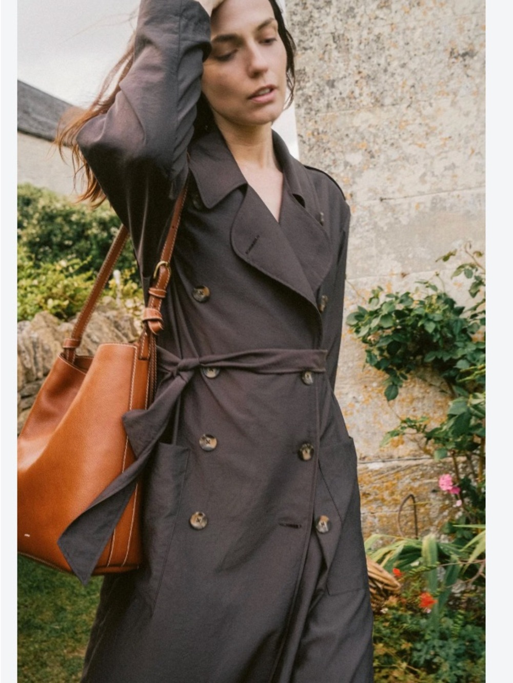 Christy Dawn The Marlow Trench Coat In Hickory